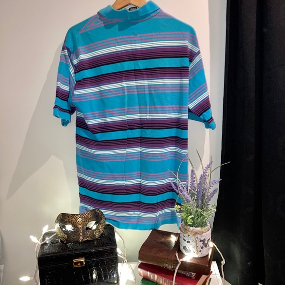 Men’s Blue Striped Tee - Picture 2 of 5